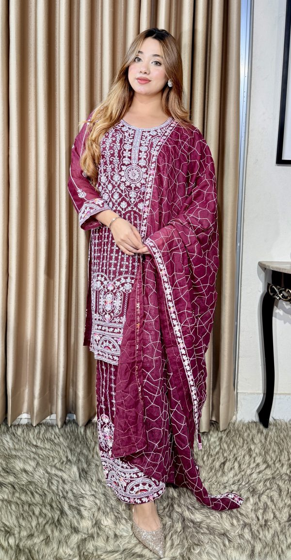 জর্জেট কামিজ ফারসি ডিজাইন - Image 8
